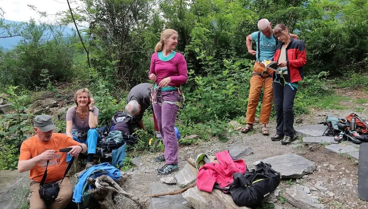 Klettern, Wandern, Radfahren Himmelfahrtswochenende 2023 Tessin | © DAV Markt Schwaben/Susanne Mayerl