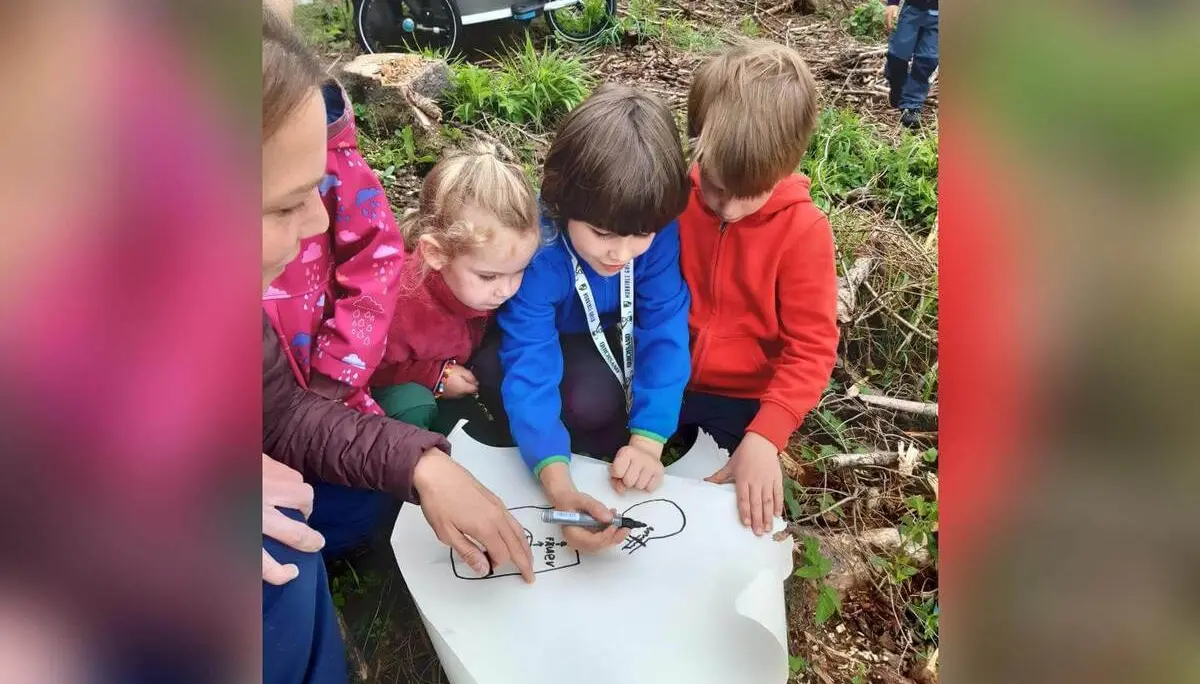 Einzeichnen Spuren | © DAV Markt Schwaben/Silke Titze