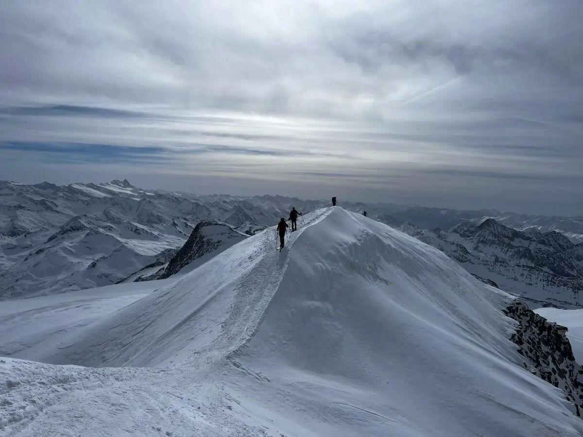 Skihochtour Großvenediger April 2024 - Auf dem Grat zum Venediger | © DAV Markt Schwaben | Foto Markus Sellmeier