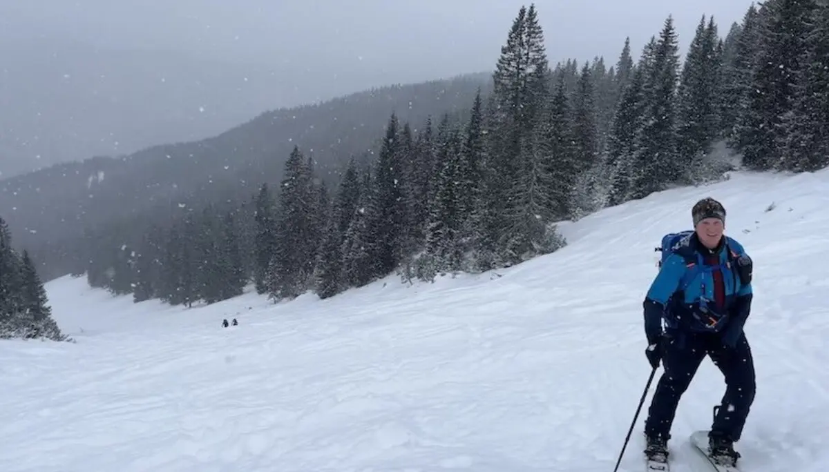 Kurze Pause am oberen Ende der Mulde über der Mooslahneralm | © Peter Langenbacher 2025