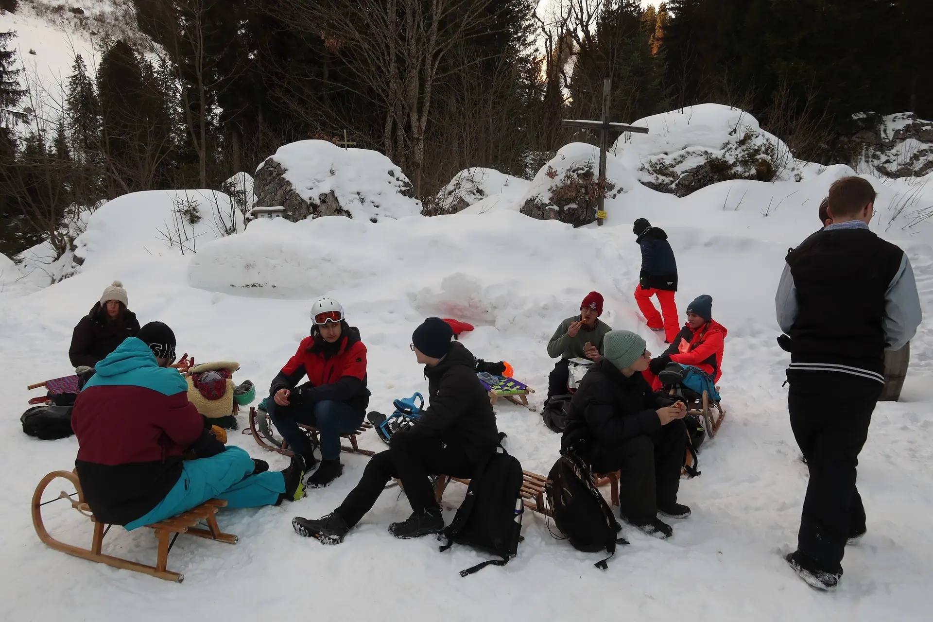 Schlittenfahren Kletter- und Bouldergruppe 2025 | © DAV Markt Schwaben | Foto Christian Huber