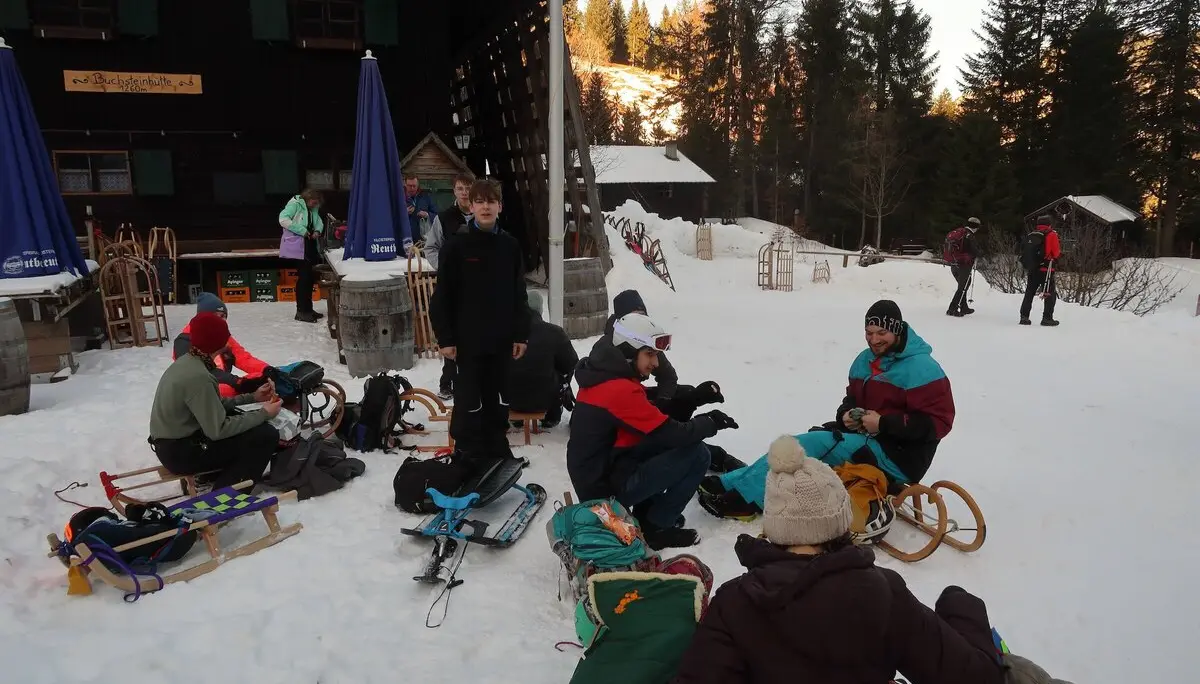 Schlittenfahren Kletter- und Bouldergruppe 2025 | © DAV Markt Schwaben | Foto Christian Huber