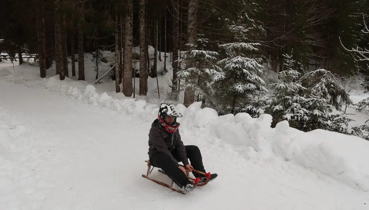 Schlittenfahren Kletter- und Bouldergruppe 2025 | © DAV Markt Schwaben | Foto Christian Huber