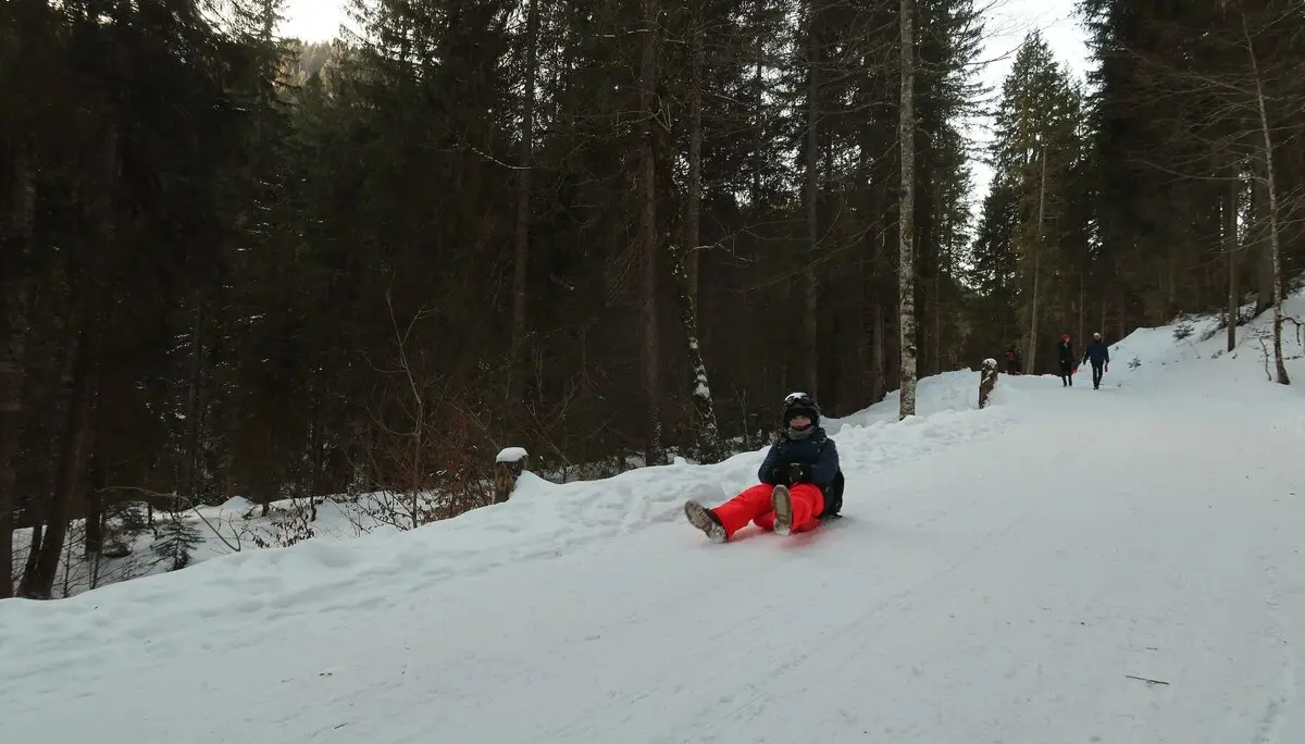 Schlittenfahren Kletter- und Bouldergruppe 2025 | © DAV Markt Schwaben | Foto Christian Huber
