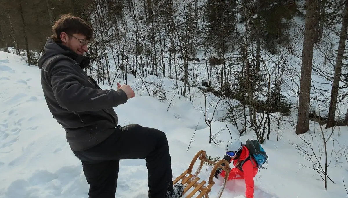 Schlittenfahren Kletter- und Bouldergruppe 2025 | © DAV Markt Schwaben | Foto Christian Huber