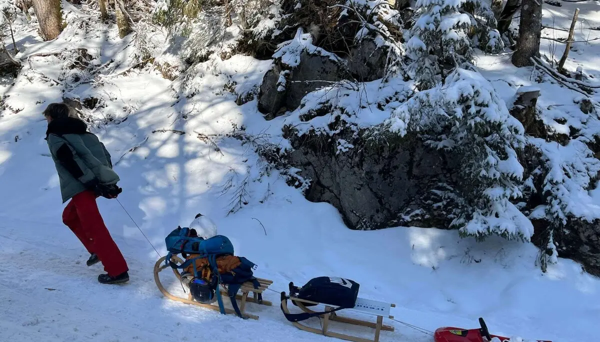 Rodeln Steinböcke | © DAV Markt Schwaben | Foto Wiebke Rauschenbach