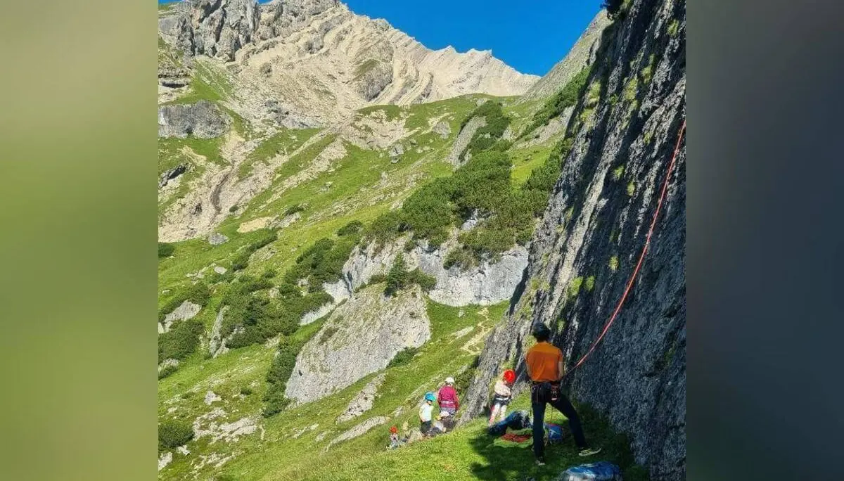 Klettern vor alpiner Kulisse | © DAV Markt Schwaben / Silke Titze
