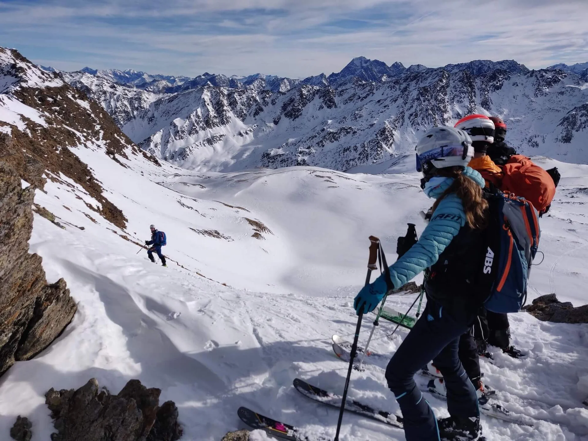Einfahrt über die Scharte in den Äußeren Bremstall | © DAV Markt Schwaben | Foto Florian Streit