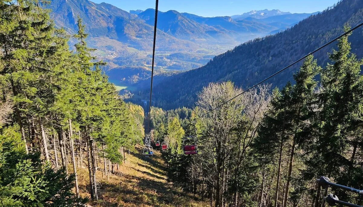 Seilbahn über Wald und Berge | © DAV Markt Schwaben · Foto: Hubert Inhofer